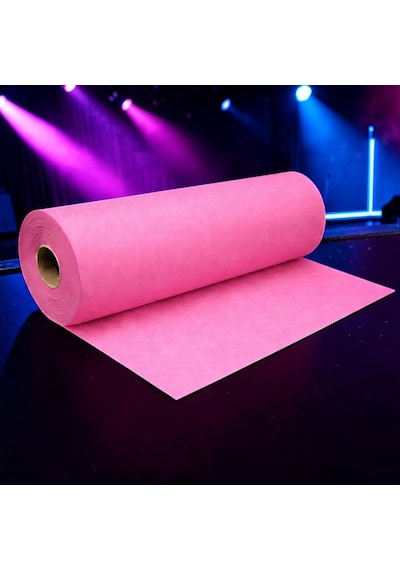 50 Metre Tek Parça 70 Cm Genişlik Elyaf Pembe Tela Kumaş Pembe Süsleme Kumaşı Mekan Dekor Kumaşı