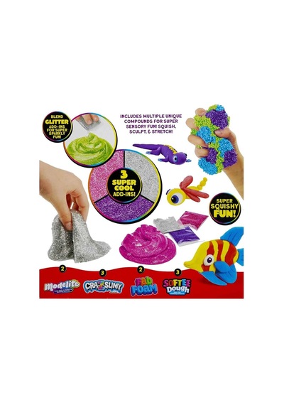 Cra-z-art Cra-z-compounds Slime Ve Oyun Hamuru Çoklu Paket Seti - 13 Parça Çok  Renkli