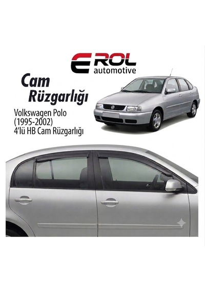 Volkswagen Polo 1995-2002 4'lü Sedan Mugen Cam Rüzgarlığı Siyah