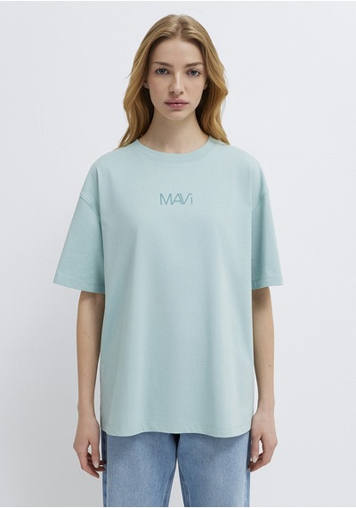 Mavi - Mavi Logo Baskılı Yeşil Tişört 1613884-71456