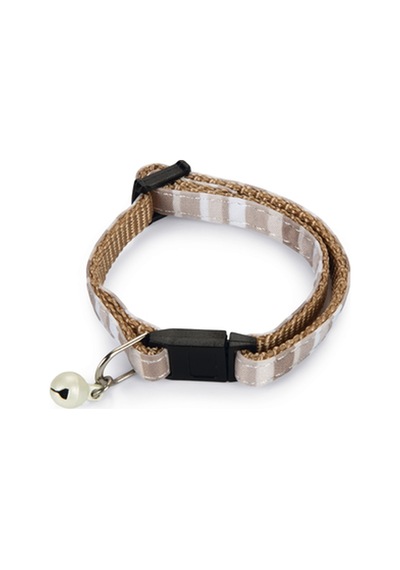 Hnrlıshp Beeztees Yavru Kedi Boyun Tasması, Zilli, Bej, 16-32cm
