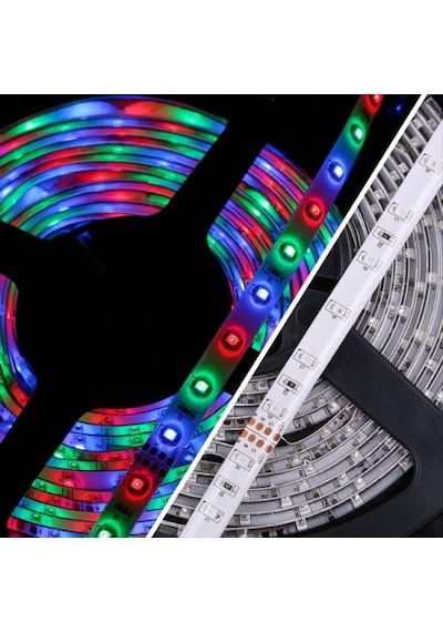 3528 Tek Çipli Silikonlu Kumandasız Rgb Şerit Led | 5 Metre |