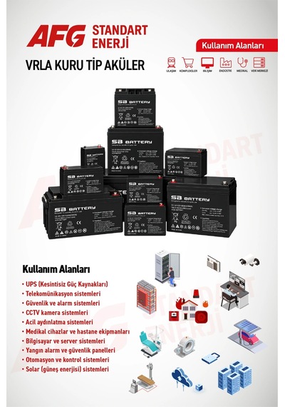 Sb Battery 12v 7ah Bakımsız Kuru Akü
