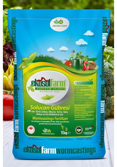 Organik Solucan Gübresi 10 Kg Organik Gübre Diğer