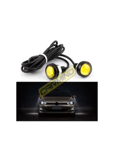 Carmind Kartal Gözü Oto Ayna Altı Led Beyaz 23Mm 2 Adet