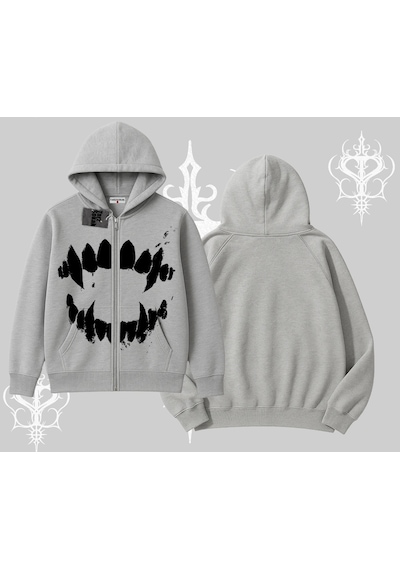 Startmore Beyaz Hırka Sweatshirt Vampir Dış Gri