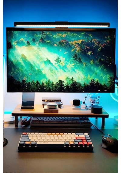 Dokunmatik Monitör Üstü Led Aydınlatma Rgb Ambiyans & 3 Renk Işık Ayarlanabilir