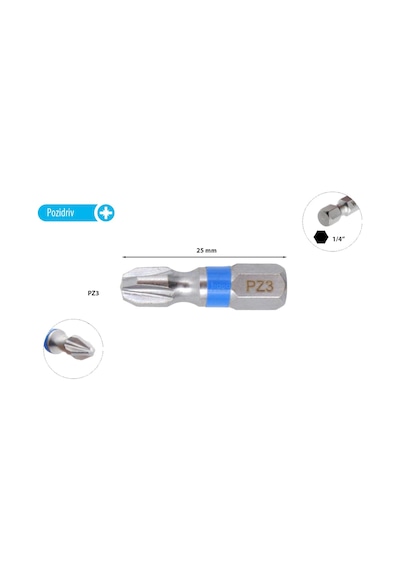 Ceta Form Pz 3 X 25 Mm Yıldız Bits Uç Renk Kodlu Cb/353tc