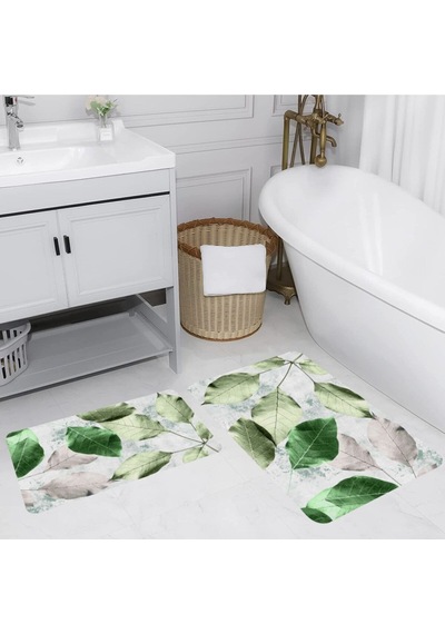 Eliana Home Dijital Baskılı 2'li Banyo Paspas Takımı Lna5213 Yeşil