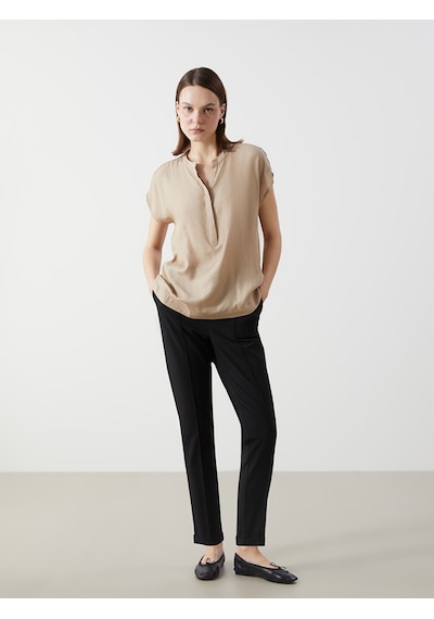 Lcw Comfort Siyah Beli Lastikli Havuç Kesim Kadın Pantolon