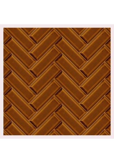 Armada Çini 7x21 Cm Metro Karamel Desenli Çini Seramik Karo