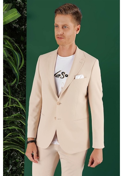 Efor C 645 Slim Fit Bej Spor Ceket Bej