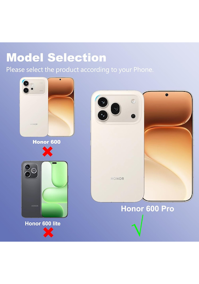 Honor 600 Pro 5g Uyumlu Kılıf Kamera Çevresi Korumalı Mat Siyah Magsafe Şarj Destekli Kapak