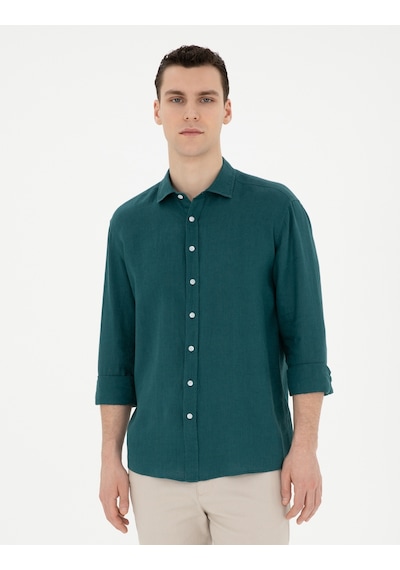 Pierre Cardin Erkek Zümrüt Gömlek Desenli 50284915-vr055 Zümrüt