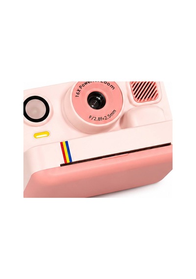 Pembe Anında Baskılı Çocuk Dijital Kamera Termal Yazıcılı Fotoğraf Makinesi Hd Video 16x Zoom Şarjlı Mavi