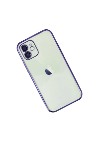 Apple iPhone Uyumlu  12 Uyumlu Kılıf Lensli Silikon - Mor