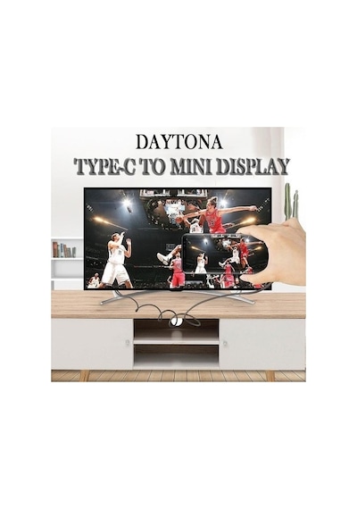 Daytona K-02 Type-C To Mini Display Port Görüntü Aktarım Kablosu