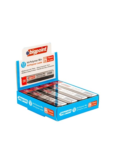 Bigpoint Kalem Ucu 0.9mm 2b 75mm 24'lü Tüp X 12 Tüp