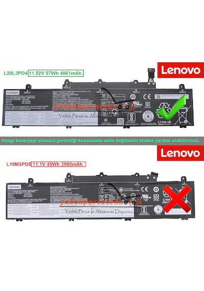 Lenovo 5b11n52048 - 5b11c73245 Notebook/laptop Batarya-pil