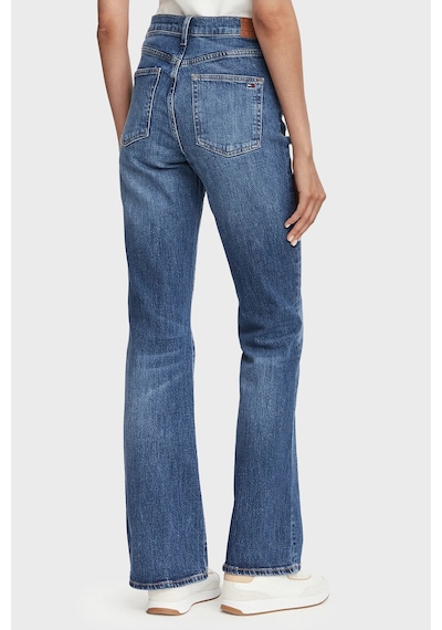 Tommy Jeans Pamuklu Slim Fit Yüksek Bel İspanyol Paça Jean Kadın Kot Pantolon Dw0dw23077 1bk Mavi Tommy Jeans Pamuklu Slim Fit Yüksek Bel İspanyol Paça Jean Kadın Kot Pantolon Dw0dw23077 1bk Mavi