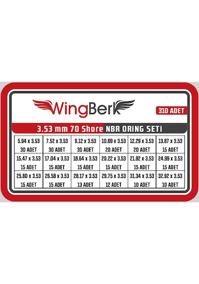 Wıngberk 3.53mm Kalınlık Oring Seti
