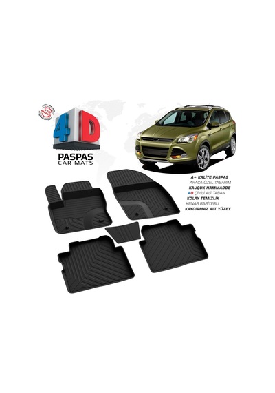 Ford Kuga 2 4d Araca Özel Havuzlu Kauçuk Paspas 2013-2019