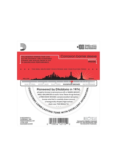 D'addario Ej17 Phosphor Bronze. Medium. 13-56 Takım Tel Akustik G