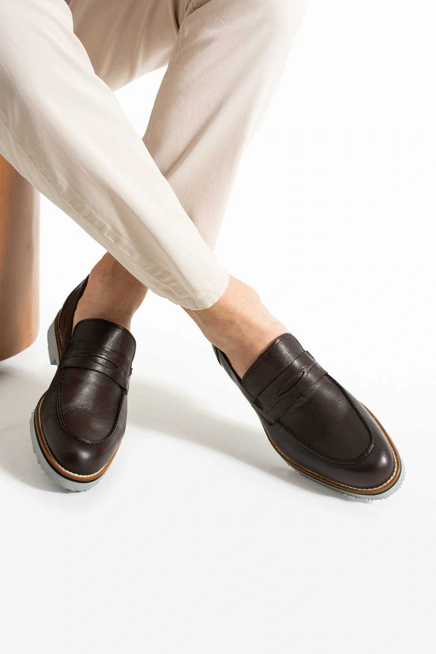 Bestello Bağcıksız Eva Taban Loafer 331-46610 Erkek Ayakkabı Kahve