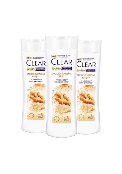 Clear Saç Dökülmesine Karşı Etkili Şampuan 3 x 350 ML