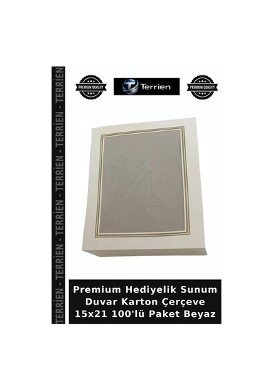 Premium Hediyelik Sunum Duvar Karton Çerçeve 15x21 100'lü Paket Beyaz
