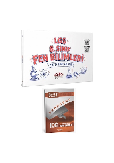 Editör 2027 8. Sınıf Lgs Fen Bilimleri Poster Konu Anlatımı+ Anla Kazan Paragraf