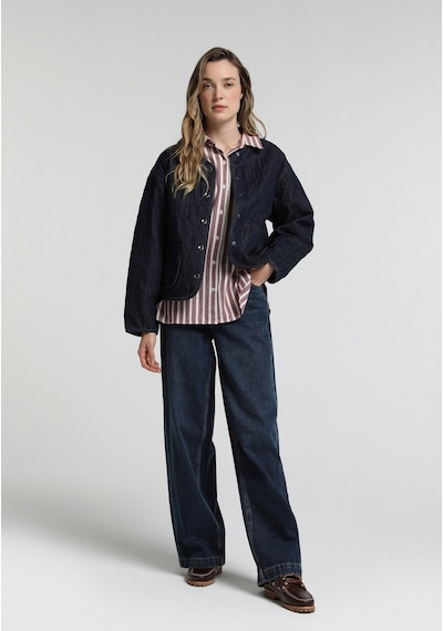 Colin's Colins Baggy Wide Leg Fit Kadın Dark İndigo Denim Jean Pantolon Cl1082769 Q1.v1 Dn08679