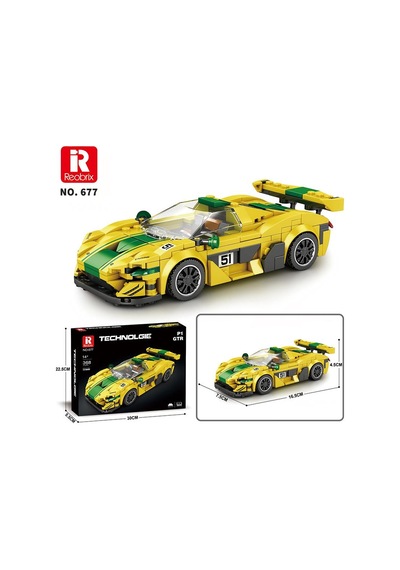 Reobrix Technic 677 Mclaren P1 Gtr Spor Araba Yaratıcı Yapı Blok Seti Building Blocks - 351 Parça