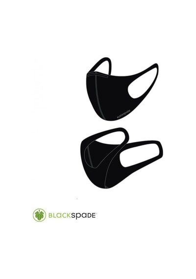 BLACKSPADE Unisex Koruyucu Maske Siyah L