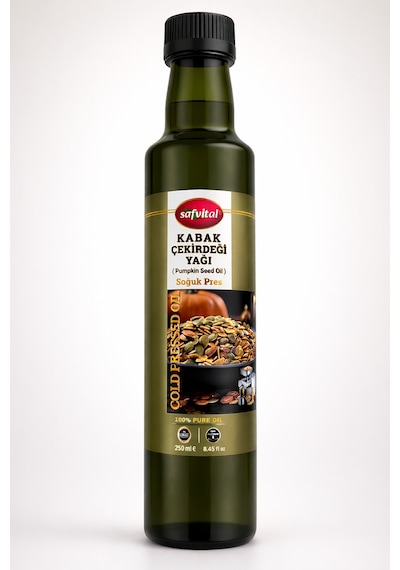 Soğuk Pres Kabak Çekirdeği Yağı 250 Ml %100 Saf Katkısız Çok Amaçlı Doğal Yağ