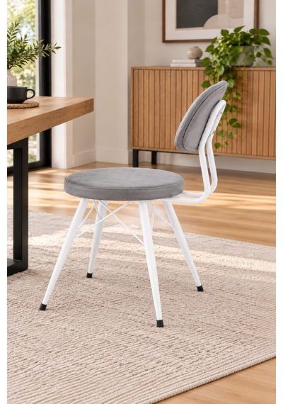 4 Adet Ece Metal Sandalye Cafe,restaurant,mutfak,salon,yemek Odası Sandalyesi Beyaz