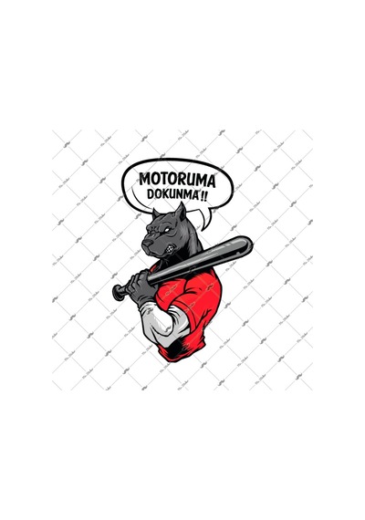 Wrn35 Motoruma Dokunma Kizgin Pitbull Sticker