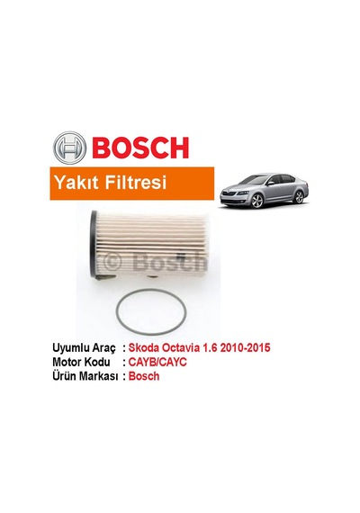 Skoda Octavia 1.6 Tdı Yakıt Filtresi 2010-2015 (Bosch)402006
