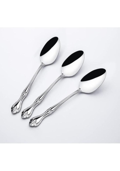Tatlı Kaşık - 6 Lı Tatlı Kaşığı Açık Gri