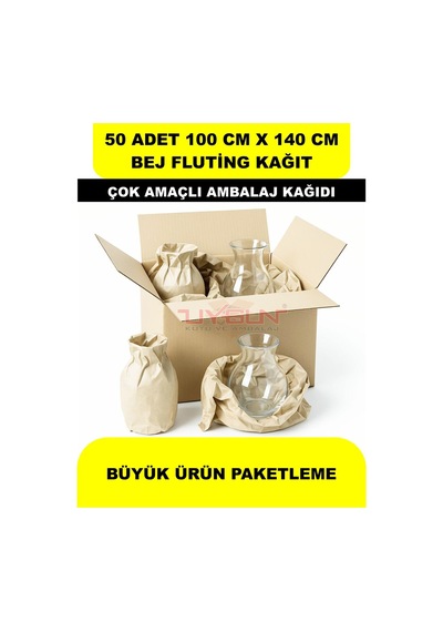 50 Adet 100cm X 140cm 100 Gr. Fluting Bej Ambalaj Kağıdı, Çeyiz Ev Eşyası Hediye Ürün Paketleme, Çocuk Etkinlikleri