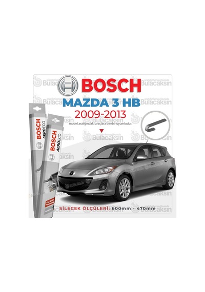Mazda 3 Hb Muz Silecek Takımı 2009-2013 Bosch Aeroeco