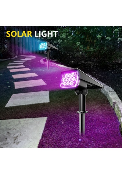 Solar Led Bahçe Aydınlatması - Renk Değiştiren Bahçe Lambası, Su Geçirmez Dekoratif Peyzaj Işığı Adet - 1 Adet