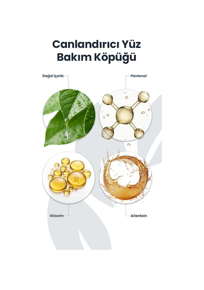 Canlandırıcı Bitki Özlü Doğal İçerikli E Vitamini Panthenol Gleserin Vegan Yüz Temizleme Köpüğü 200 Ml
