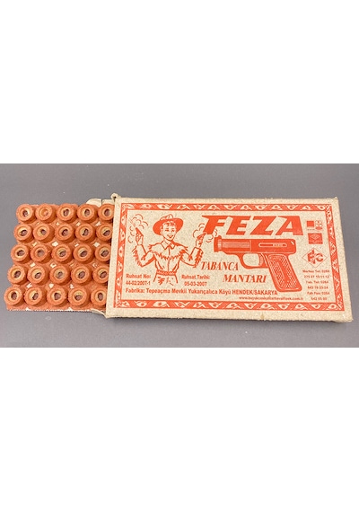 Feza Nostaljik Oyunca Mantar Kapsulu Kapsül Şaka Oyuncak Tabanca