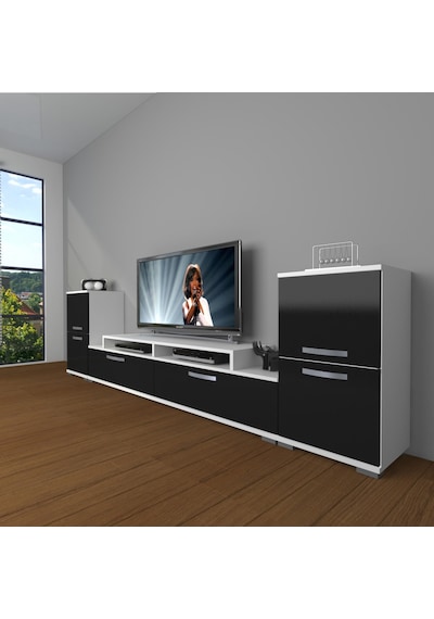 Decoraktiv Ekoflex On2 Slm Tv Ünitesi Tv Sehpası Beyaz - Siyah Decoraktiv Ekoflex On2 Slm Tv Ünitesi Tv Sehpası Beyaz - Siyah