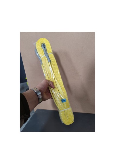 Klc 3 Ton 2 Metre Sarı Renk Sapan Polyester Spanzet Sağlam Yük Kaldırma Taşıma İndirme Halat 3t2m