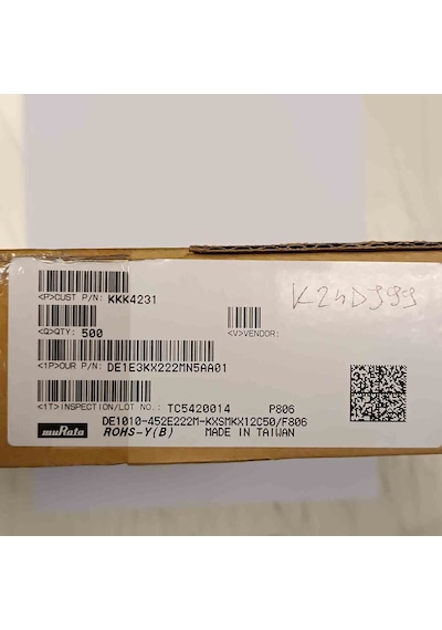 De2e3ky222mn3am02 2.2nf 250vac 7.5mm Seramik Kondansatör 100 Adet