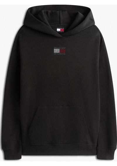 Tommy Hilfiger Tjw Rahat Kesim Parti Bayraklı Kadın Siyah Kazak Dw0dw21605bds Siyah