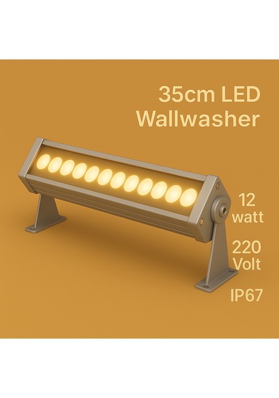 35cm 12w Led Wallwasher Günışığı 3000k Dış Cephe, Minare, Bahçe Aydınlatma Iç-dış Kullanım Ip65 3000k Günışığı