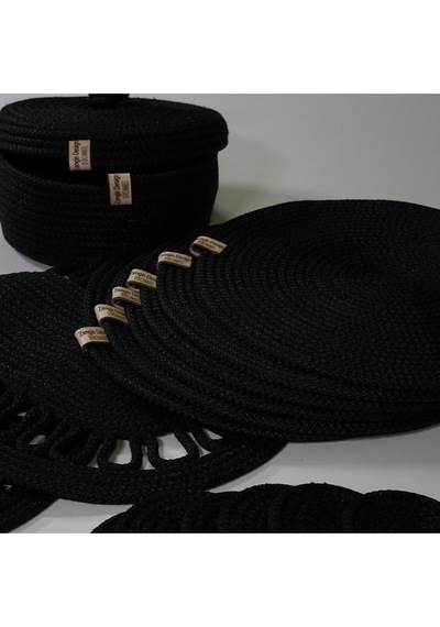 Supla Zdh-152 Yuvarlak Zengin Set Runner Siyah